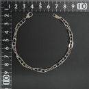 ダブルチェーン ブレスレット Pt850 幅4.0mm 0.7角線 20cm