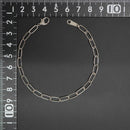 シングルチェーン ブレスレット Pt850 幅4.0mm 0.7角線 20cm
