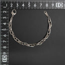 ダブルチェーン ブレスレット Pt850 幅4.7mm 1.0角線 16cm