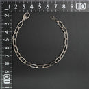 シングルチェーン ブレスレット Pt850 幅4.7mm 1.0角線 18cm