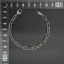 シングルチェーン ブレスレット Pt850 幅4.7mm 1.0角線 18cm