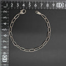 シングルチェーン ブレスレット Pt850 幅4.7mm 1.0角線 19cm