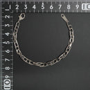 ダブルチェーン ブレスレット Pt850 幅4.0mm 0.7角線 16cm