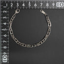 ダブルチェーン ブレスレット Pt850 幅4.0mm 0.7角線 17cm