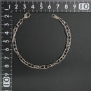 ダブル小豆チェーン ブレスレット Pt850 幅4.0mm 0.7角線 18cm