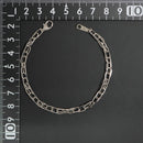 ダブル小豆チェーン ブレスレット Pt850 幅4.0mm 0.7角線 19cm