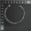 ダブル小豆チェーン ブレスレット Pt850 幅4.7mm 1.0角線 18cm