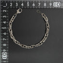 ダブル小豆チェーン ブレスレット Pt850 幅4.7mm 1.0角線 18cm