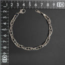 ダブル小豆チェーン ブレスレット Pt850 幅4.7mm 1.0角線 19cm