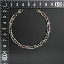 ダブル小豆チェーン ブレスレット Pt850 幅4.7mm 1.0角線 19cm