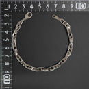 ダブル小豆チェーン ブレスレット Pt850 幅4.7mm 1.0角線 20cm