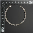 パイプロープ ブレスレット Pt850 幅4mm 18cm