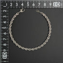 パイプロープ ブレスレット Pt850 幅4mm 20cm