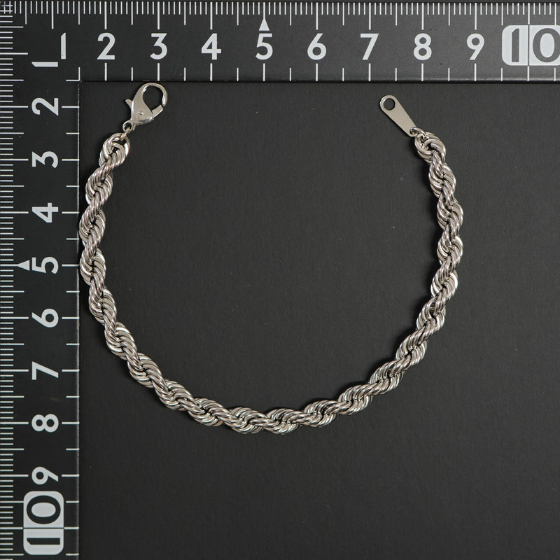 パイプロープブレスレット Pt850 幅5mm 17cm ロープ チェーン