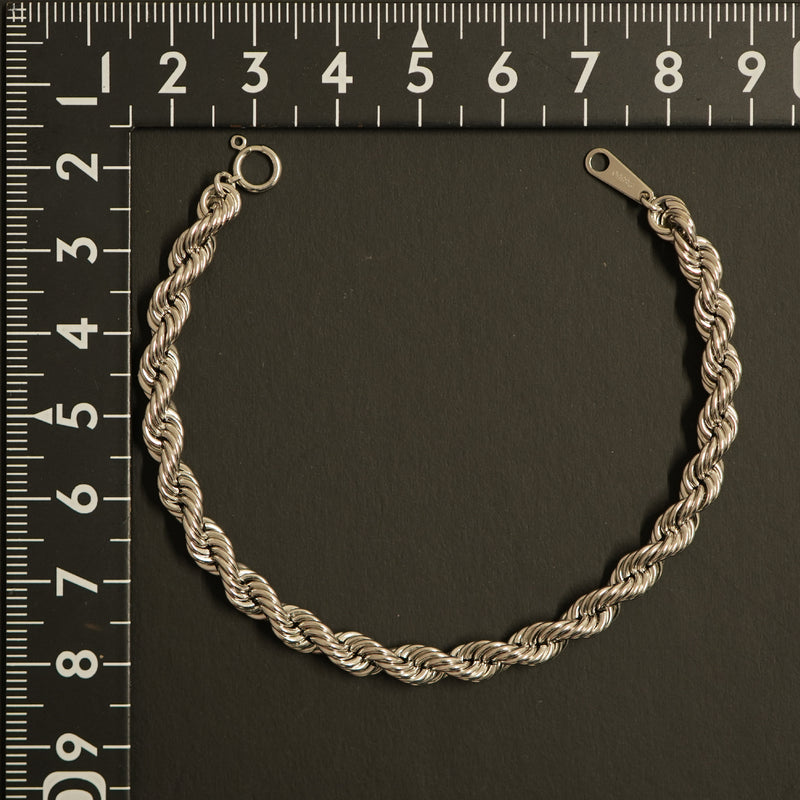 パイプロープブレスレット Pt850 幅5mm 17cm ロープ チェーン※入荷待ち