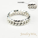 リング 喜平リング Pt850 幅5.2mm ダブル6面カット ハードタイプ