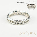 リング 喜平リング Pt850 幅5.2mm ダブル6面カット ハードタイプ