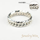 リング 喜平リング Pt850 幅5.2mm ダブル6面カット ハードタイプ