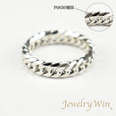 リング 喜平リング Pt850 幅5.2mm ダブル6面カット ハードタイプ