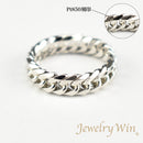 リング 喜平リング Pt850 幅5.2mm ダブル6面カット ハードタイプ