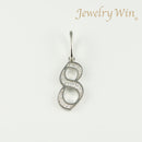 ペンダントトップ Pt850 ダイヤ付 (Type-No.8)