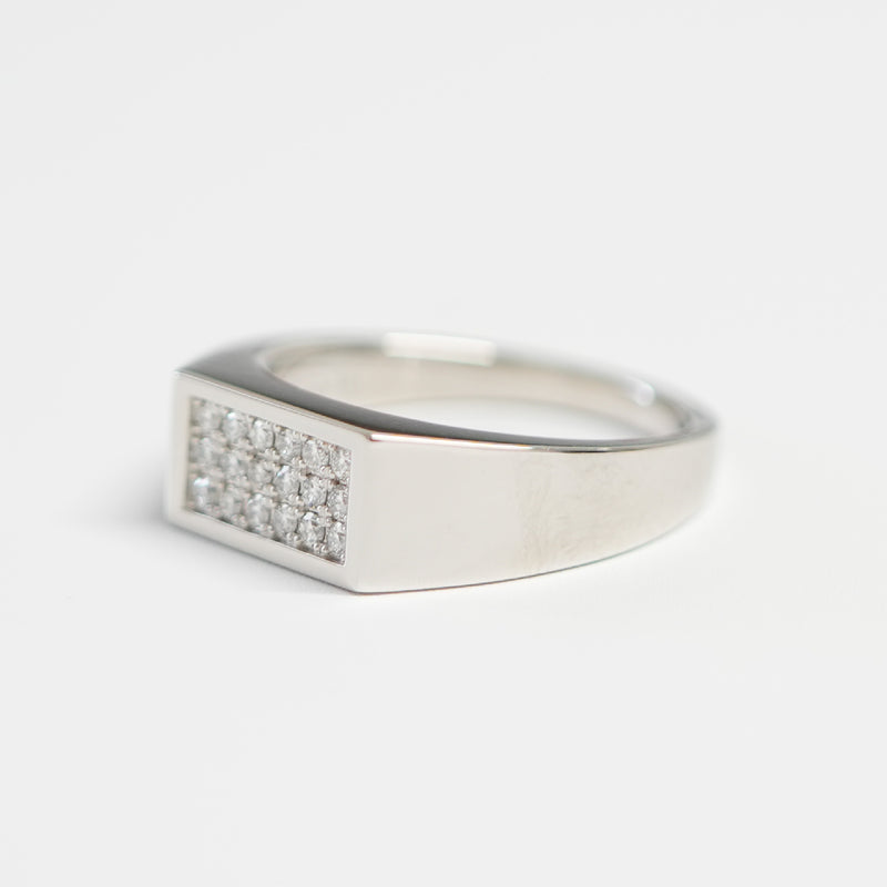 リング 印台 (Type‐SI) Pt900 0.16ct以上 ダイヤ付