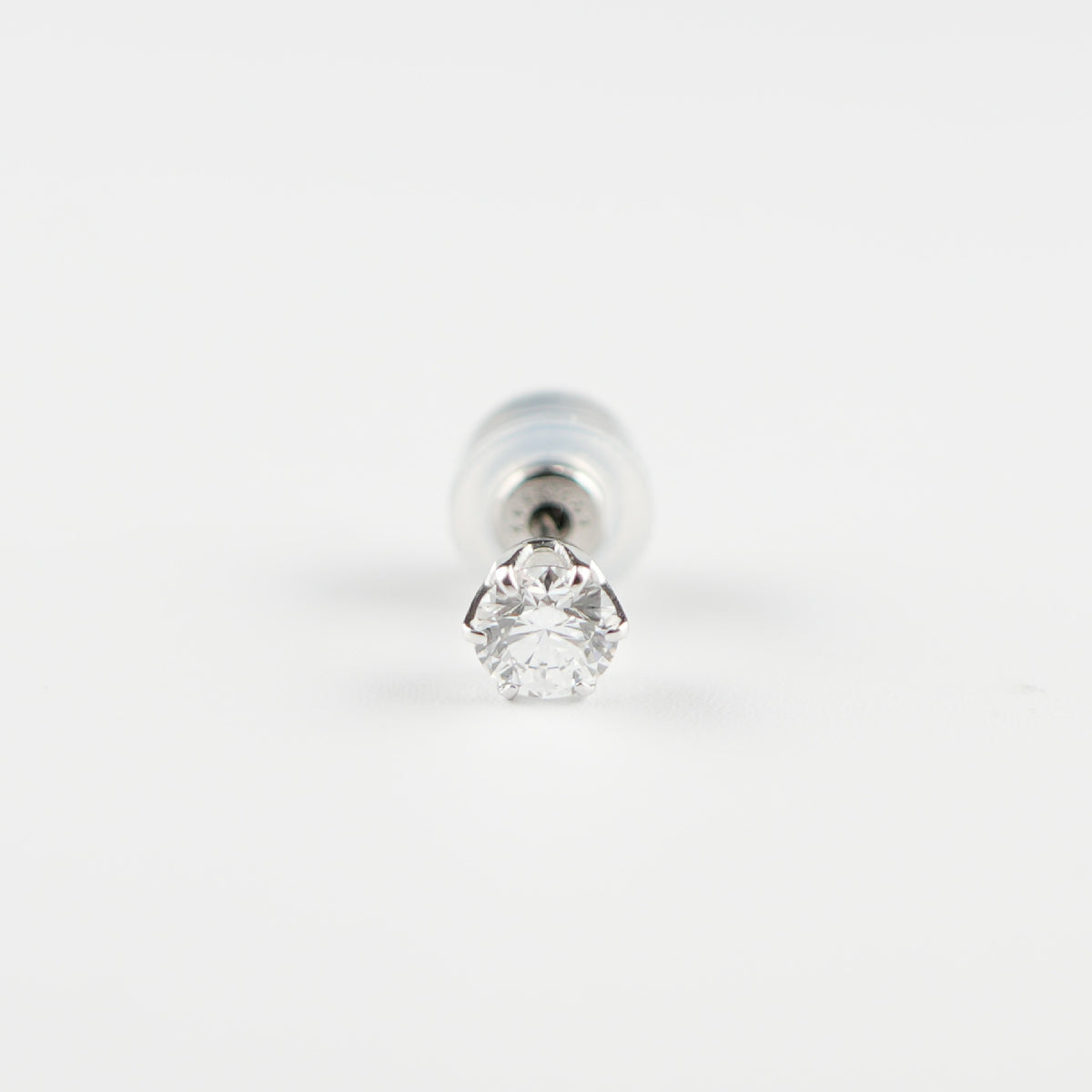 ピアス Pt900 0.25ct ダイヤ付 片方 落ちにくいピアスキャッチ ※6本爪