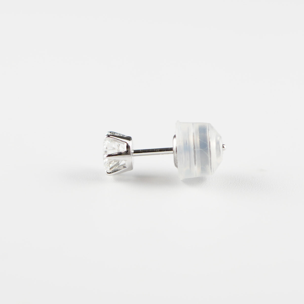 PT900 ピアス ピアス Pt900 6本爪 0.3ct ダイヤ付 片方 落ちにくいピアスキャッチ
