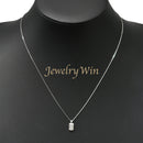ダイヤモンドプチネックレス Pt900 0.36ct Pt850 チェーン (Type-BD)