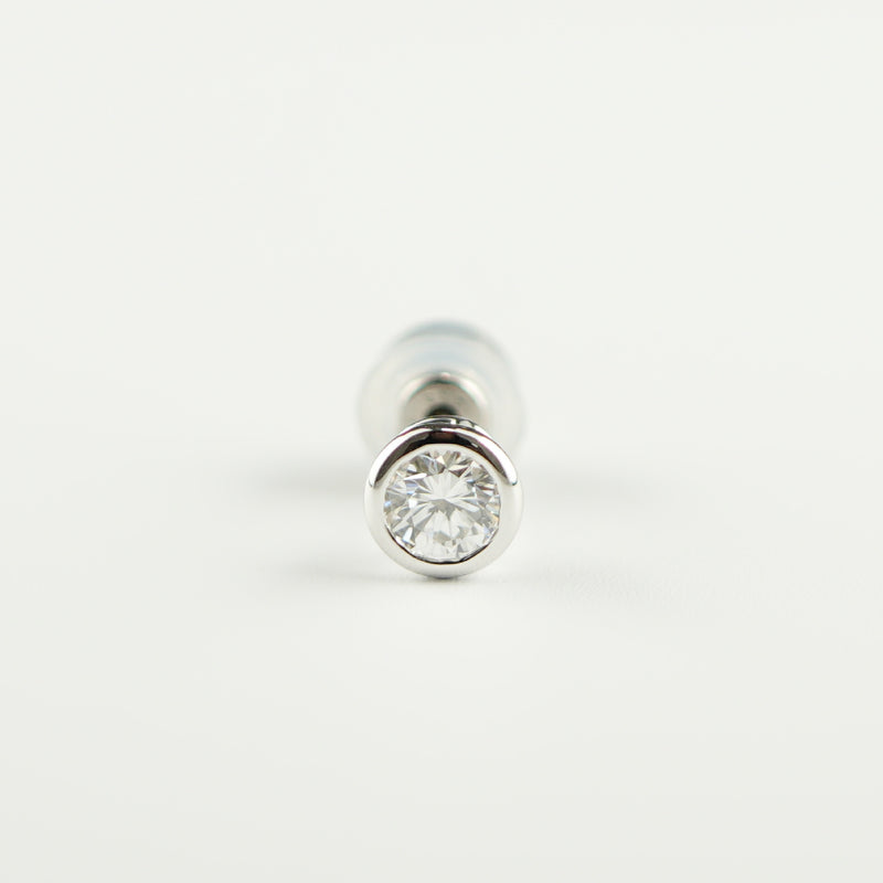 Pt900 ダイヤピアス 片耳用0.20ct プラチナ フクリン留め 一粒ダイヤ ピアス Pt900 0.3ct ダイヤモンド付 片方 ※フクリン留め
