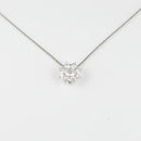 ダイヤモンドプチネックレス Pt900 0.3ct/0.4ct Pt850 チェーン (Type-SF-3) ※スライドアジャスター付