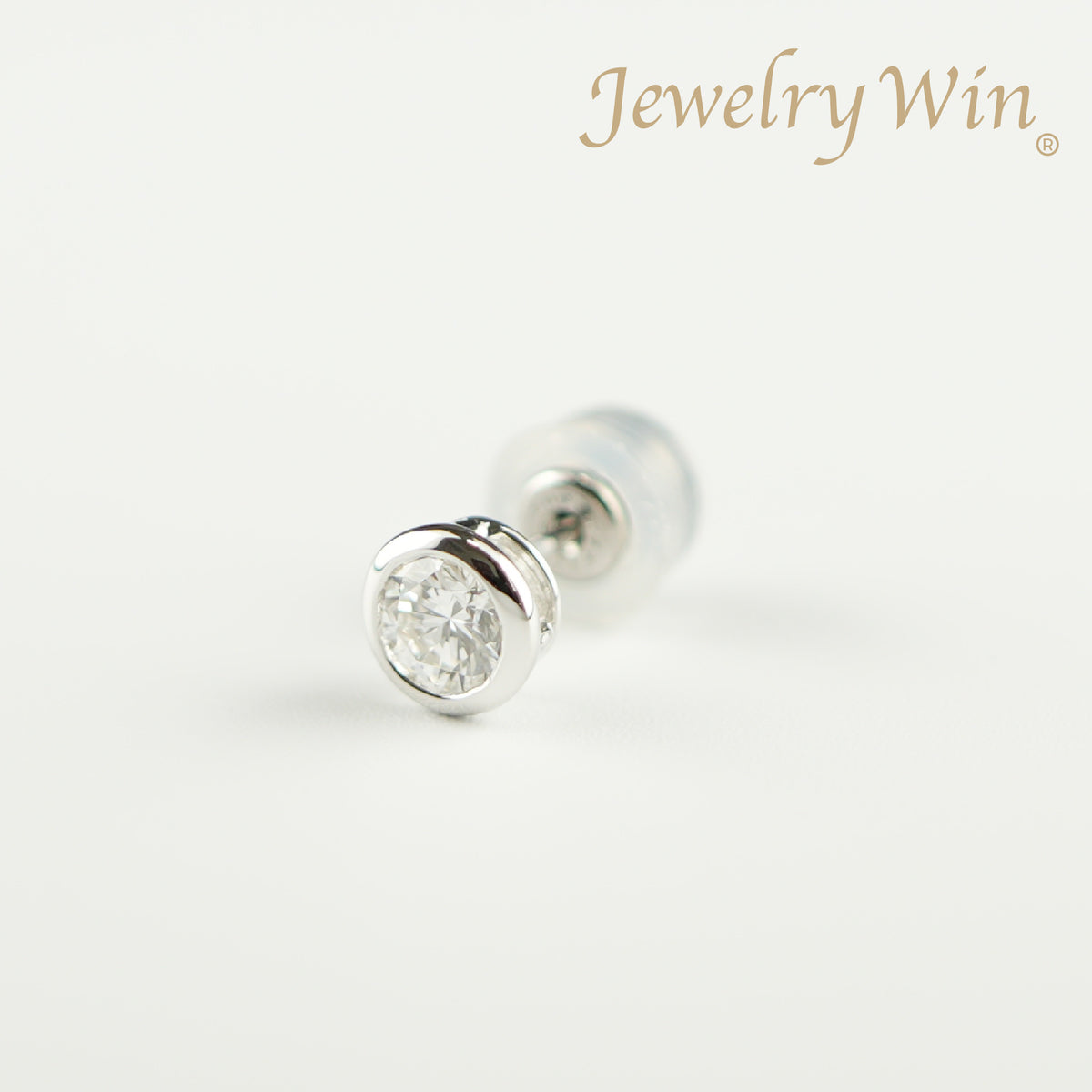 ピアス Pt900 0.3ct ダイヤモンド付 片方 ※フクリン留め