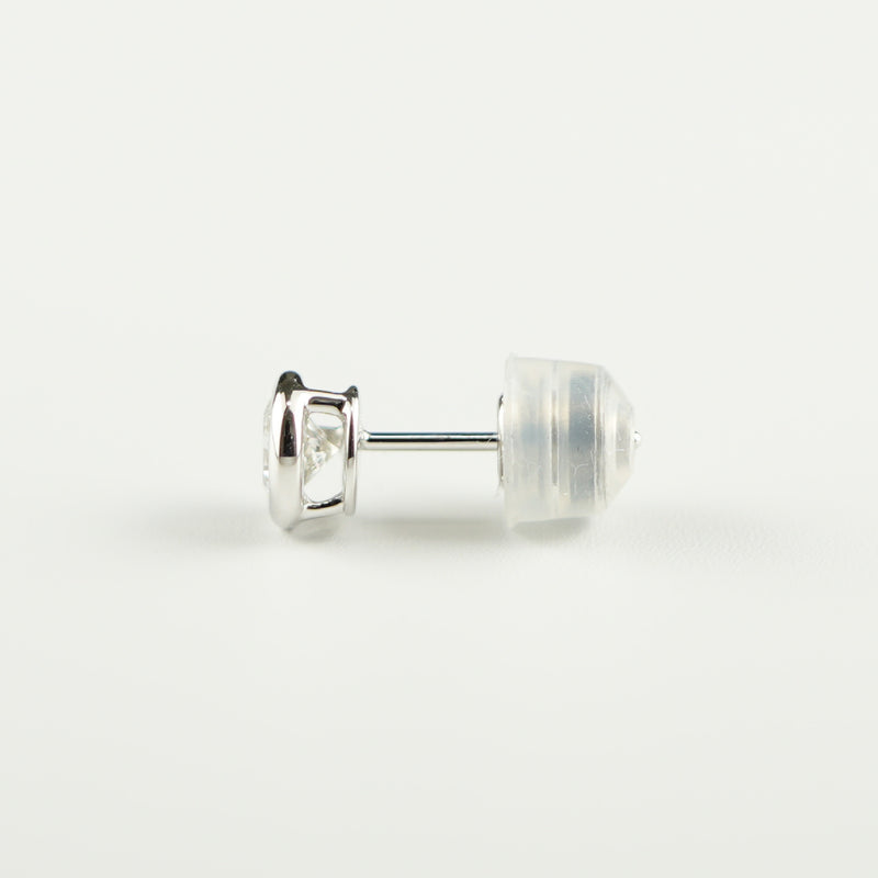 Pt900 ダイヤピアス 片耳用0.20ct プラチナ フクリン留め 一粒ダイヤ ピアス Pt900 0.3ct ダイヤモンド付 片方 ※フクリン留め