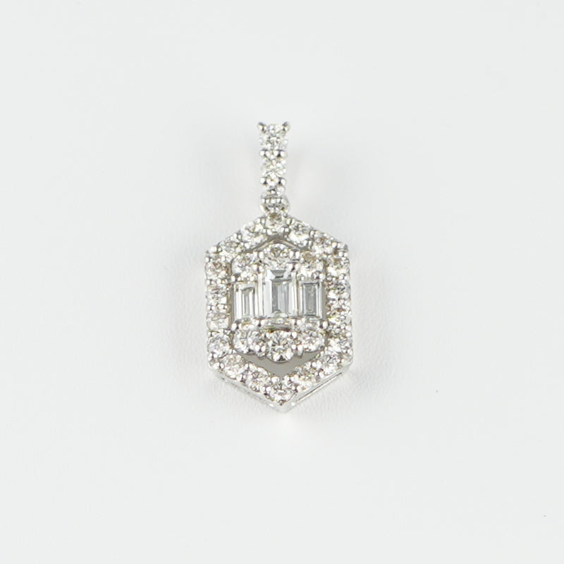 ダイヤモンドプチネックレス Pt900 0.50ct Pt850 チェーン (Type-RD)