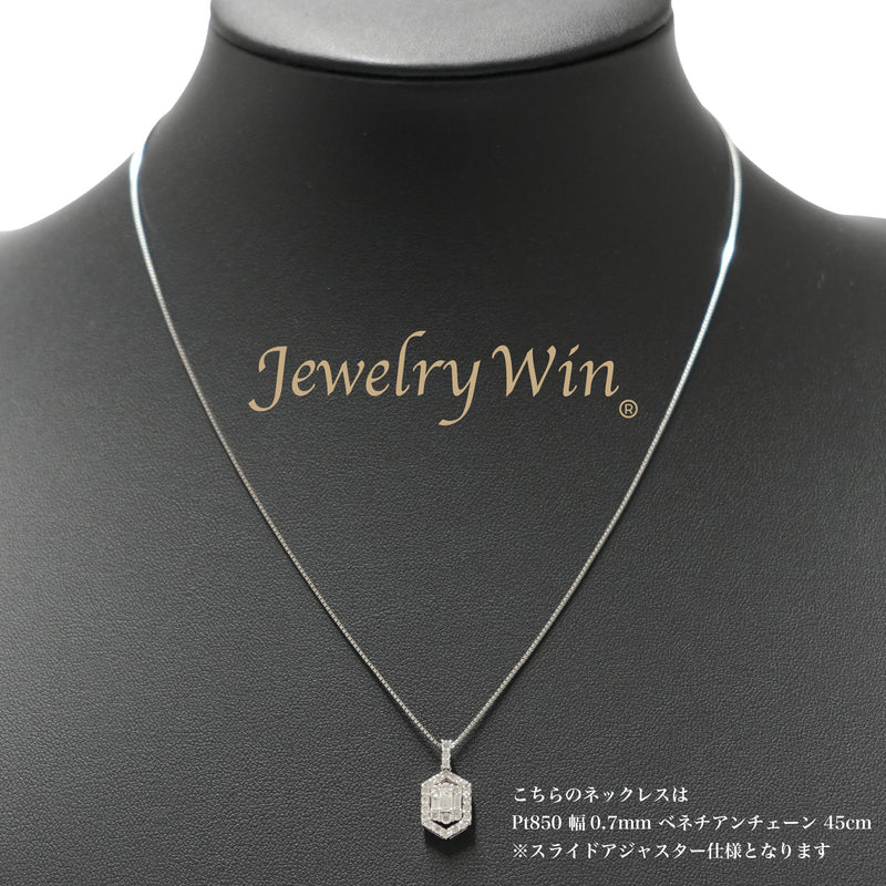 プチネックレス Pt900 ダイヤモンド付 0.50ct (Type-RD) Pt850
