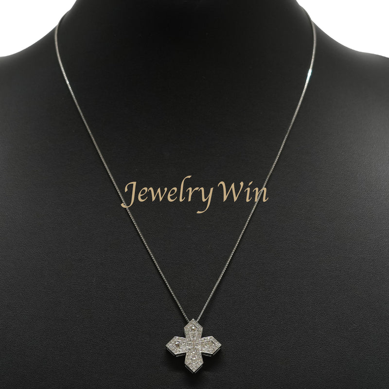 ダイヤモンドプチネックレス Pt900 0.85ct Pt850 チェーン (Type
