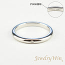 リング 甲丸リング Pt900 幅2.2mm ダイヤ付