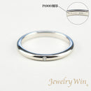 リング 甲丸リング Pt900 幅2.2mm ダイヤ付