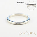 リング 甲丸リング Pt900 幅2.2mm ダイヤ付
