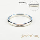 リング 甲丸リング Pt900 幅2.2mm ダイヤ付