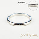 リング 甲丸リング Pt900 幅2.2mm ダイヤ付