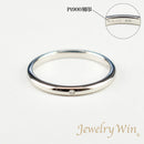 リング 甲丸リング Pt900 幅2.2mm ダイヤ付