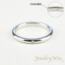 リング 甲丸リング Pt900 幅2.2mm ダイヤ付