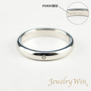 リング 甲丸リング Pt900 幅3.0mm ダイヤ付
