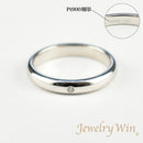 リング 甲丸リング Pt900 幅3.0mm ダイヤ付