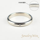 リング 甲丸リング Pt900 幅3.0mm ダイヤ付