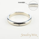 リング 甲丸リング Pt900 幅3.0mm ダイヤ付