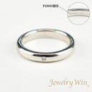 リング 甲丸リング Pt900 幅3.0mm ダイヤ付