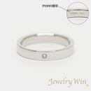 リング 平打ちリング Pt900 幅3.5mm ダイヤ付