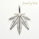ペンダントトップ 大麻草 Pt900 ダイヤ付